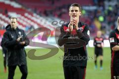 2. Bundesliga - 1. FC Kaiserslautern - FC Ingolstadt 04 - Die Spieler bedanken sich bei den mitgereisten Fans, Tobias Schröck (21, FCI) Stefan Kutschke (20, FCI)