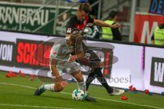 2. BL - Saison 2017/2018 - FC Ingolstadt 04 - 1. FC Heidenheim - Stefan Kutschke (#20 FCI) - Timo Beermann (#33 Heidenheim) - ) - Foto: Meyer Jürgen