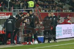 2. Bundesliga - Fußball - Jahn Regensburg - FC Ingolstadt 04 - Elfmeter Tor Jubel Darío Lezcano (11, FCI) Cheftrainer Stefan Leitl (FCI) Sportdirektor Angelo Vier (FCI)