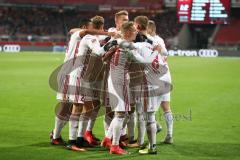 2. Bundesliga - Fußball - 1. FC Nürnberg - FC Ingolstadt 04 - Elfmeter Tor Jubel Darío Lezcano (11, FCI) Max Christiansen (5, FCI) Almog Cohen (8, FCI) Sonny Kittel (10, FCI) Christian Träsch (28, FCI) Robert Leipertz (13, FCI)