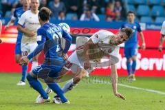 2. BL - Saison 2017/2018 - VFL Bochum - FC Ingolstadt 04 - Stefan Kutschke (#20 FCI) - Stefano Celozzi (#21 Bochum) - Foto: Meyer Jürgen