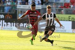 2. Bundesliga - Fußball - SV Sandhausen - FC Ingolstadt 04 - 1:0 - Zweikampf Darío Lezcano (11, FCI) und Knipping, Tim (34 SV)