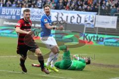 2. Bundesliga - Fußball - SV Darmstadt 98 - FC Ingolstadt 04 - Robert Leipertz (13, FCI) trifft zum 0:1 Führung Tor Jubel Kevin Großkreutz (19 Darmstadt) Torwart Daniel Heuer Fernandez (1 Darmstadt) keine Chance