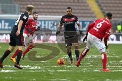 2. Bundesliga - 1. FC Kaiserslautern - FC Ingolstadt 04 - Robert Leipertz (13, FCI) Brandon Borrello (7 Kaiserslautern) Marvin Matip (34, FCI) Leon Guwara (6 Kaiserslautern)