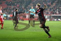 2. Bundesliga - 1. FC Union Berlin - FC Ingolstadt 04 - Tor Ausgleich Jubel durch Robert Leipertz (13, FCI)