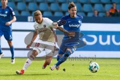 2. BL - Saison 2017/2018 - VFL Bochum - FC Ingolstadt 04 - Sonny Kittel (#10 FCI) - Stefano Celozzi (#21 Bochum) - Foto: Meyer Jürgen