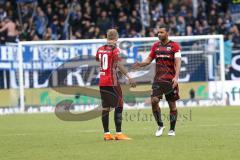 2. Bundesliga - Fußball - SV Darmstadt 98 - FC Ingolstadt 04 - Spiel ist aus, FCI enttäuscht 1:1 Remis Unentschieden, Sonny Kittel (10, FCI) Marvin Matip (34, FCI)