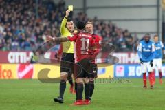 2. Bundesliga - Fußball - Holstein Kiel - FC Ingolstadt 04 - Darío Lezcano (11, FCI) bekommt gelbe Karte