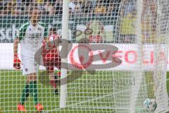 2. Bundesliga - Fußball - Dynamo Dresden - FC Ingolstadt 04 - Marcel Gaus (19, FCI) trifft zum 0:1 Tor Jubel Torwart Marvin Schwäbe (25 Dresden) keine Chance