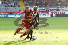 2. Bundesliga - Fußball - SV Sandhausen - FC Ingolstadt 04 - 1:0 - Florent Hadergjonaj (33, FCI) Höler, Lucas (9 SV) Zweikampf