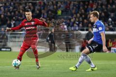 2. Bundesliga - Fußball - DSC Arminia Bielefeld - FC Ingolstadt 04 - Alfredo Morales (6, FCI) Brian Behrendt (3 DSC)