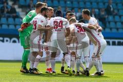 2. BL - Saison 2017/2018 - VFL Bochum - FC Ingolstadt 04 - Die Mannschaft bildet einen Kreis vor dem Spiel - Anfeuern - Foto: Meyer Jürgen