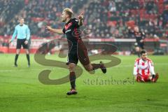 2. Bundesliga - 1. FC Union Berlin - FC Ingolstadt 04 - Tor Ausgleich Jubel durch Robert Leipertz (13, FCI)