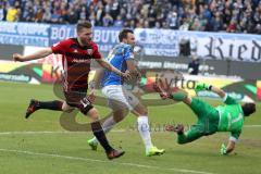 2. Bundesliga - Fußball - SV Darmstadt 98 - FC Ingolstadt 04 - Robert Leipertz (13, FCI) trifft zum 0:1 Führung Tor Jubel Kevin Großkreutz (19 Darmstadt) Torwart Daniel Heuer Fernandez (1 Darmstadt) keine Chance