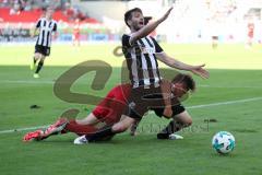 2. Bundesliga - Fußball - SV Sandhausen - FC Ingolstadt 04 - Zweikampf Stefan Kutschke (20, FCI) und Karl, Markus (23 SV)