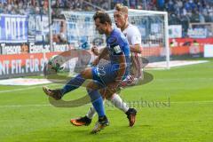 2. BL - Saison 2017/2018 - VFL Bochum - FC Ingolstadt 04 - Tobias Schröck (#21 FCI) - Kevin Stöger (#22 Bochum) - - Foto: Meyer Jürgen