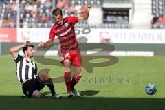 2. Bundesliga - Fußball - SV Sandhausen - FC Ingolstadt 04 - Karl, Markus (23 SV) gegen Stefan Kutschke (20, FCI)