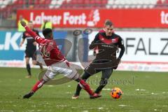 2. Bundesliga - 1. FC Kaiserslautern - FC Ingolstadt 04 - Manfred Osei Kwadwo (36 Kaiserslautern) Max Christiansen (5, FCI)