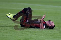 2. BL - Saison 2017/2018 - FC Ingolstadt 04 - 1. FC Heidenheim - Almog Cohen (#8 FCI) am Boden - Foto: Meyer Jürgen