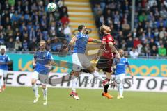 2. Bundesliga - Fußball - SV Darmstadt 98 - FC Ingolstadt 04 - Aytac Sulu (4 Darmstadt) und Moritz Hartmann (9, FCI)