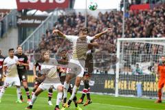 2. BL - Saison 2017/2018 - FC St. Pauli - FC Ingolstadt 04 - Max Christiansen (#5 FCI) beim Kopfball - Foto: Meyer Jürgen