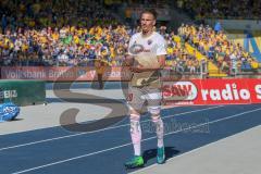 2. BL - Saison 2017/2018 - Eintracht Braunschweig - FC Ingolstadt 04 - Stefan Kutschke (#20 FCI) trifft zum 0:2 Führungstreffer und läuft auf die Fans zu - jubel - Foto: Meyer Jürgen