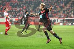 2. Bundesliga - 1. FC Union Berlin - FC Ingolstadt 04 - Tor Ausgleich Jubel durch Robert Leipertz (13, FCI)