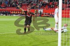 2. BL - Saison 2017/2018 - FC Ingolstadt 04 - 1. FC Heidenheim - Hauke Wahl (#25 FCI) trifft zum 1:0 Führungstreffer - jubel - Foto: Meyer Jürgen