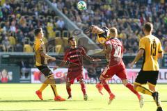 2. Bundesliga - Fußball - Dynamo Dresden - FC Ingolstadt 04 - Florian Ballas (23 Dresden) Darío Lezcano (11, FCI) Jannik Müller (18 Dresden) Sonny Kittel (10, FCI) Paul Seguin (19 Dresden)