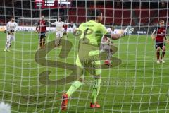 2. Bundesliga - Fußball - 1. FC Nürnberg - FC Ingolstadt 04 - Elfmeter Tor Jubel Darío Lezcano (11, FCI) gegen Torwart Thorsten Kirschbaum (1 FCN)