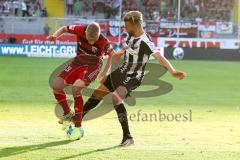 2. Bundesliga - Fußball - SV Sandhausen - FC Ingolstadt 04 - 1:0 - Florent Hadergjonaj (33, FCI) Höler, Lucas (9 SV) Zweikampf