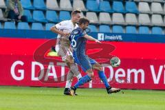 2. BL - Saison 2017/2018 - VFL Bochum - FC Ingolstadt 04 - Hauke Wahl (#25 FCI) - Lukas Hinterseer (#16 Bochum) -  Foto: Meyer Jürgen