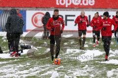 2. BL - Saison 2017/2018 - 1.FC Kaiserslautern - FC Ingolstadt 04 - Antonio Colak (#7 FCI) beim warm machen - Schneefall - Foto: Meyer Jürgen