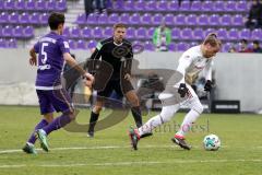 2. Bundesliga - Fußball - Erzgebirge Aue - FC Ingolstadt 04 - Patrick Ebert (7, FCI) links Fandrich Clemens (Aue 5) 
