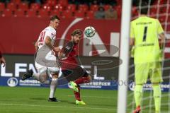 2. Bundesliga - Fußball - 1. FC Nürnberg - FC Ingolstadt 04 - Stefan Kutschke (20, FCI) Hanno Behrens (18 FCN) Torwart Thorsten Kirschbaum (1 FCN)