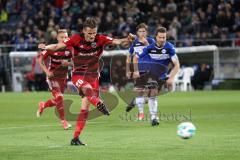 2. Bundesliga - Fußball - DSC Arminia Bielefeld - FC Ingolstadt 04 - Elfmeter Tor Jubel 1:2 Stefan Kutschke (20, FCI)