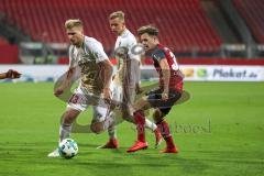 2. Bundesliga - Fußball - 1. FC Nürnberg - FC Ingolstadt 04 - Robert Leipertz (13, FCI) Sonny Kittel (10, FCI) Patrick Kammerbauer (39 FCN)