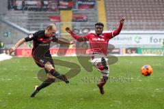 2. Bundesliga - 1. FC Kaiserslautern - FC Ingolstadt 04 - Tobias Levels (3, FCI) Manfred Osei Kwadwo (36 Kaiserslautern)