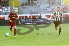 2. Bundesliga - Fußball - SV Sandhausen - FC Ingolstadt 04 - 1:0 - links Florent Hadergjonaj (33, FCI) rechts Höler, Lucas (9 SV)