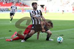 2. Bundesliga - Fußball - SV Sandhausen - FC Ingolstadt 04 - Zweikampf Stefan Kutschke (20, FCI) und Karl, Markus (23 SV)