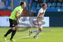 2. BL - Saison 2017/2018 - VFL Bochum - FC Ingolstadt 04 - Marcel Gaus (#19 FCI) reklamiert beim Schiedsrichter - Foto: Meyer Jürgen