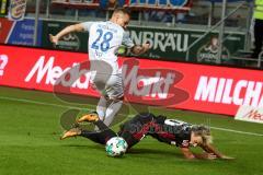 2. BL - Saison 2017/2018 - FC Ingolstadt 04 - 1. FC Heidenheim - Thomas Pledl (#30 FCI) wird von Arne Feick (#28 Heidenheim) gefoult - Foto: Meyer Jürgen