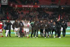2. Bundesliga - Fußball - 1. FC Nürnberg - FC Ingolstadt 04 - Sieg 1:2 Jubel Team rechts Co-Trainer Andre Mijatovic (FCI)