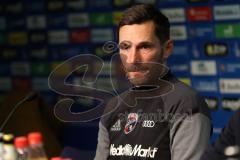 2. Bundesliga - Fußball - MSV Duisburg - FC Ingolstadt 04 - Pressekonferenz nach dem Spiel, Cheftrainer Stefan Leitl (FCI) nachdenklich