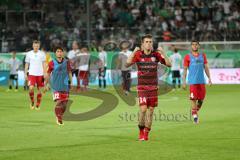 2. Bundesliga - Fußball - SpVgg Greuther Fürth FC Ingolstadt 04 - erster Sieg der Saison, 0:1, Jubel, Stefan Lex (14, FCI) Paulo Otavio (4, FCI) Takahiro Sekine (22, FCI)