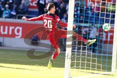 2. Bundesliga - Fußball - MSV Duisburg - FC Ingolstadt 04 - Stefan Kutschke (20, FCI) schnappt sich Ball und trifft zum Ausgleich Tor Jubel