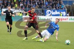 2. Bundesliga - Fußball - SV Darmstadt 98 - FC Ingolstadt 04 - Marcel Gaus (19, FCI) gegen Kevin Großkreutz (19 Darmstadt)