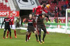 2. BL - Saison 2017/2018 - 1.FC Kaiserslautern - FC Ingolstadt 04 - Max Christiansen (#5 FCI) beim Kopfball - Foto: Meyer Jürgen