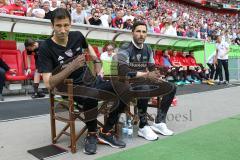 2. Bundesliga - Fußball - Fortuna Düsseldorf - FC Ingolstadt 04 - vor dem Spiel Co-Trainer Andre Mijatovic (FCI) und Cheftrainer Stefan Leitl (FCI)