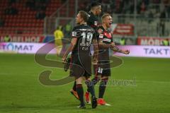 2. BL - Saison 2017/2018 - FC Ingolstadt 04 - 1. FC Heidenheim - Sonny Kittel (#10 FCI) trifft zum 2:0 Führungstreffer - jubel - Marcel Gaus (#19 FCI) - Alfredo Morales (#6 FCI) - Foto: Meyer Jürgen